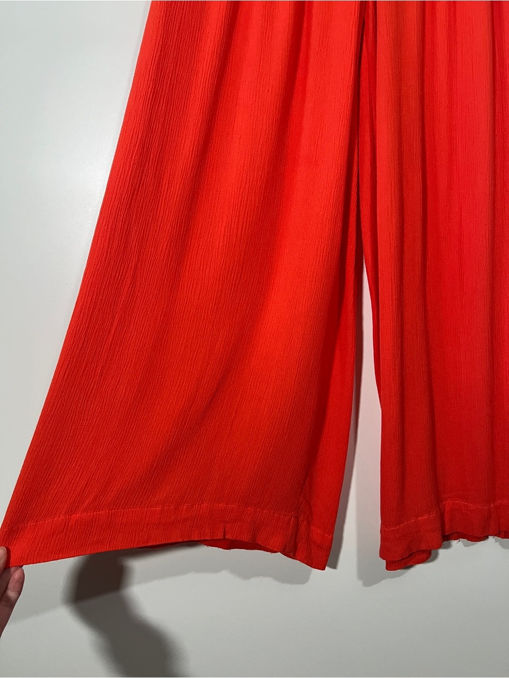 Boden Holiday Wide Leg Pull-On Trousers Size 8R Poppy Red - Picture 7 of 10